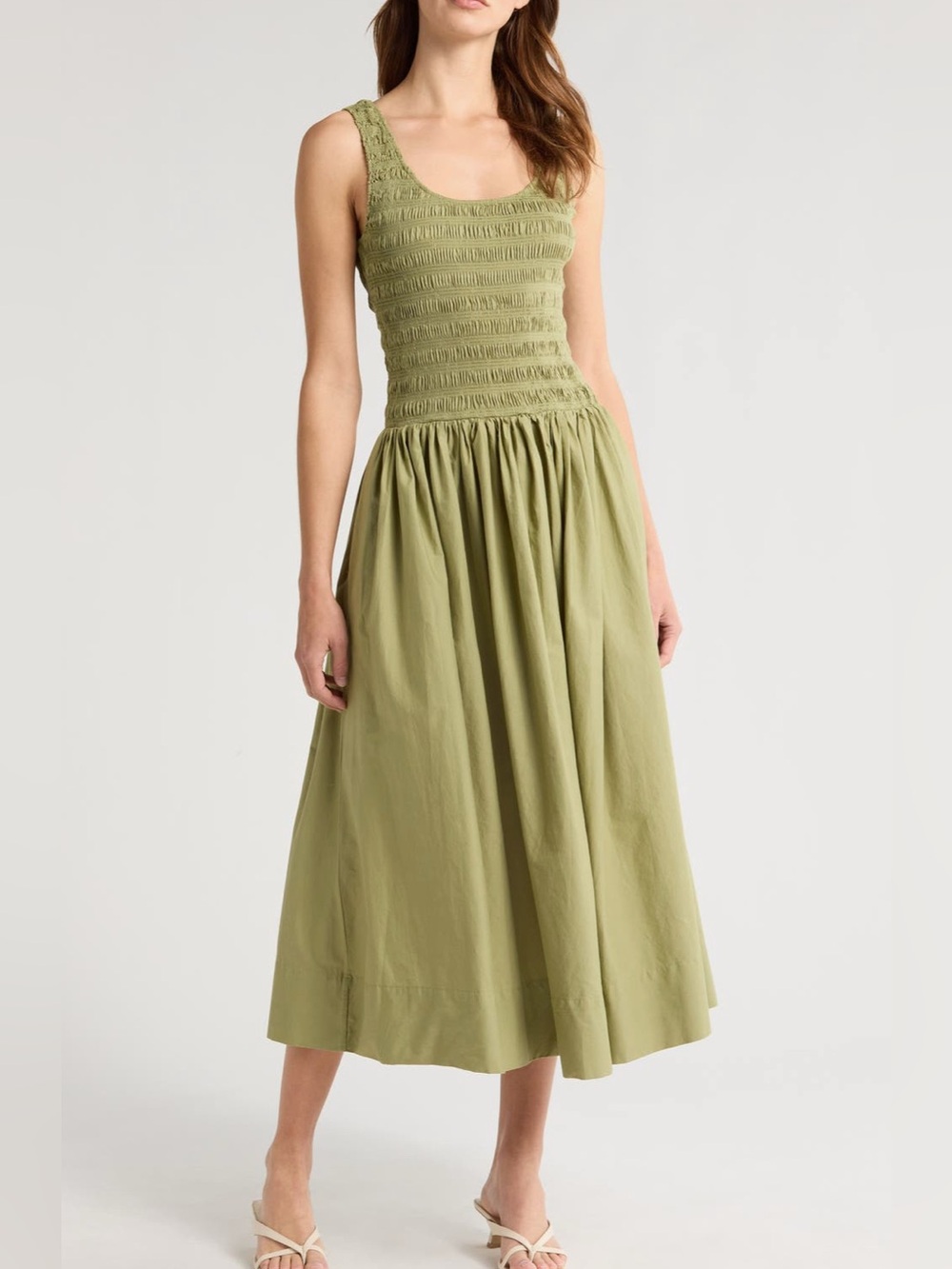 Pistola
Alessia Smocked
Drop-Waist
Dress
Color sage